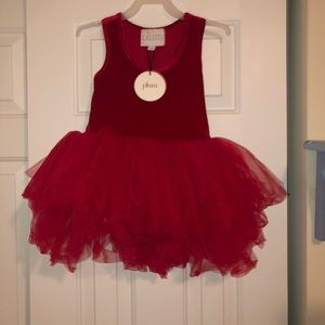 red velvet girls tutu dress
